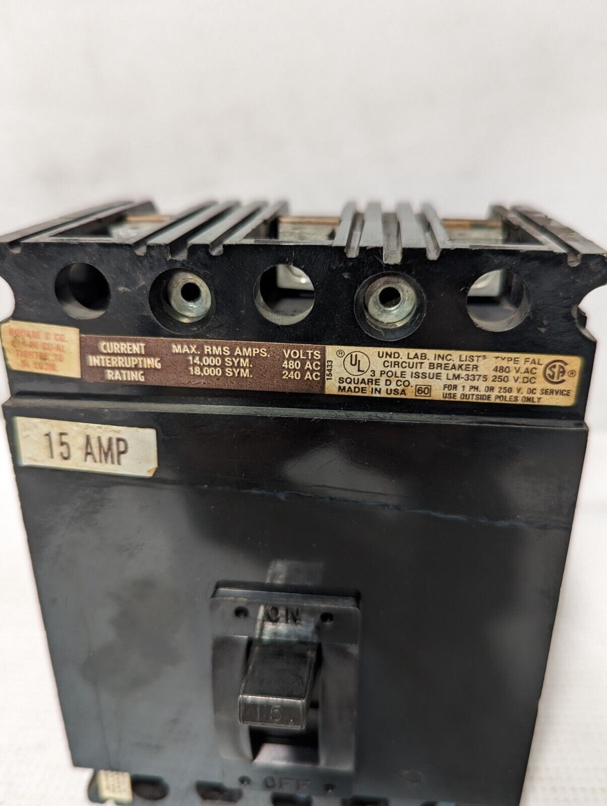 Square D FAL34015 Molded Case Circuit Breaker