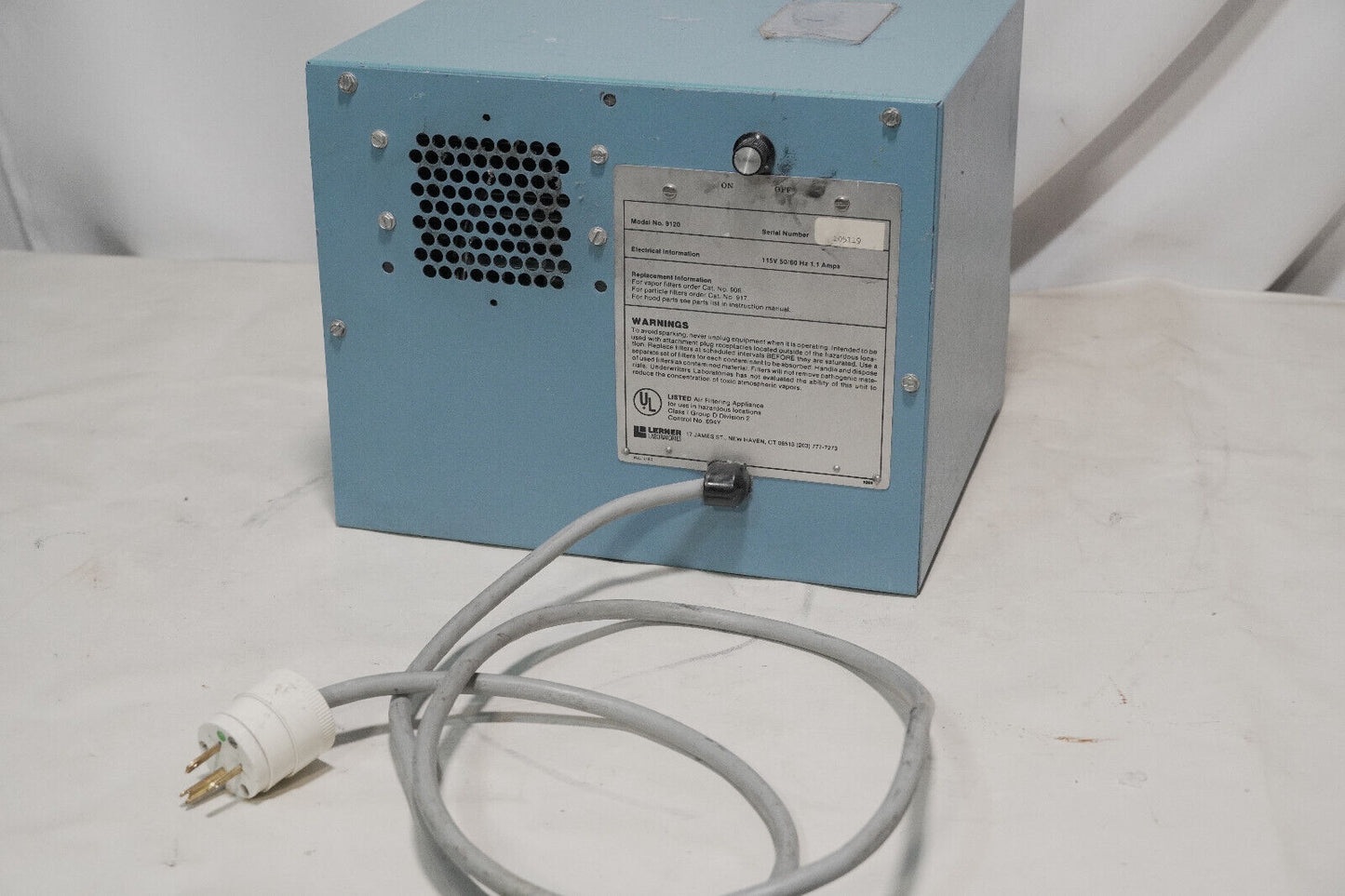 Lerner Laboratories Fume-Gard 9120 Air FIltering Appliance