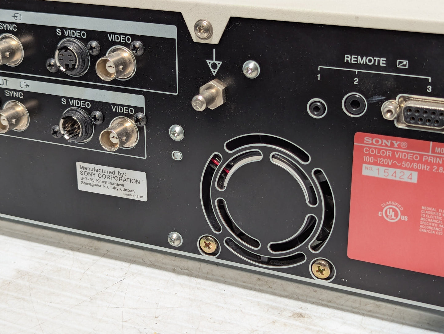 Sony UP-51MDU Medical Color Video Printer, Powers ON RS-232C Port, Made in Japan