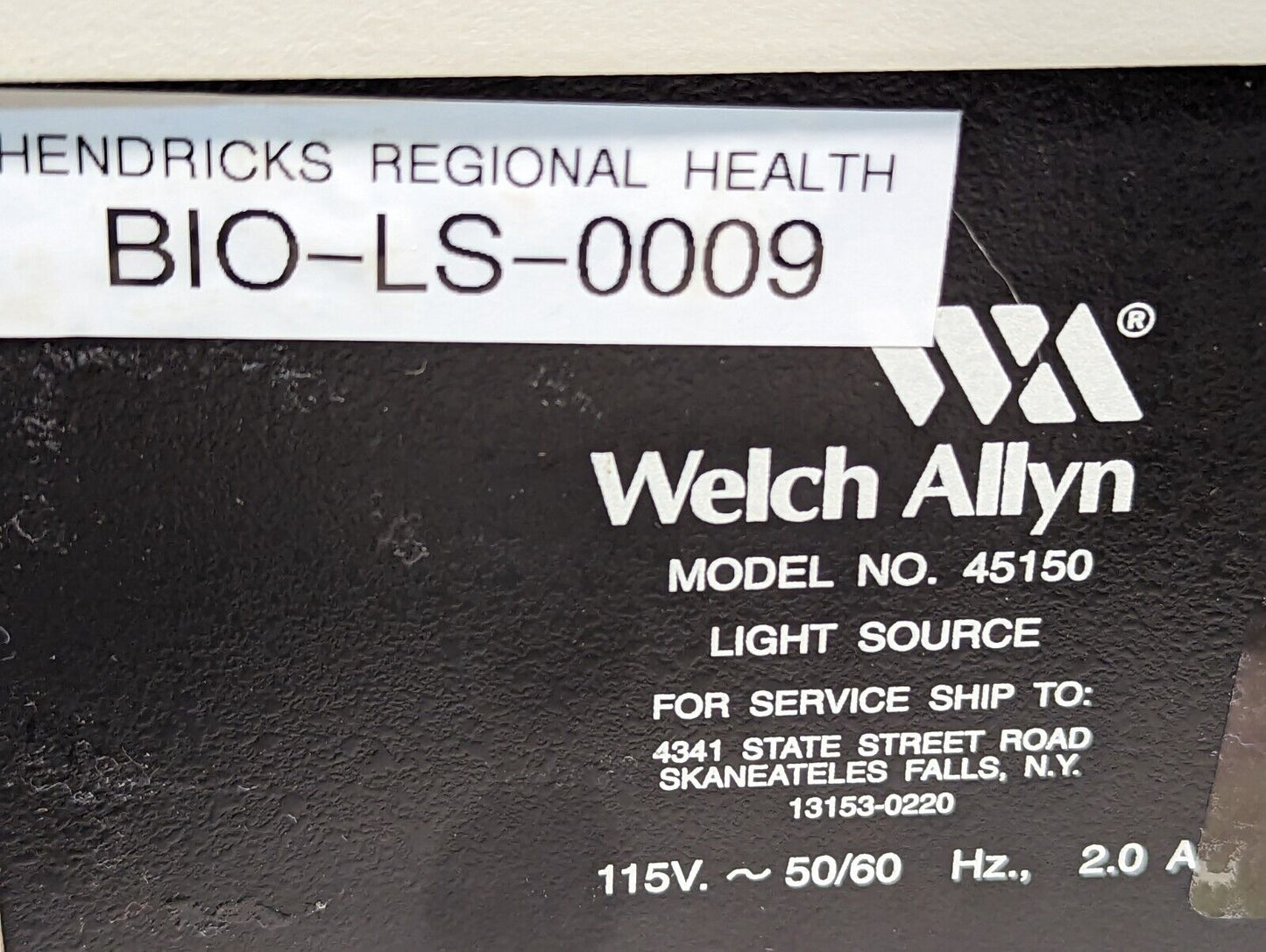 Welch Allyn LX-150 light source