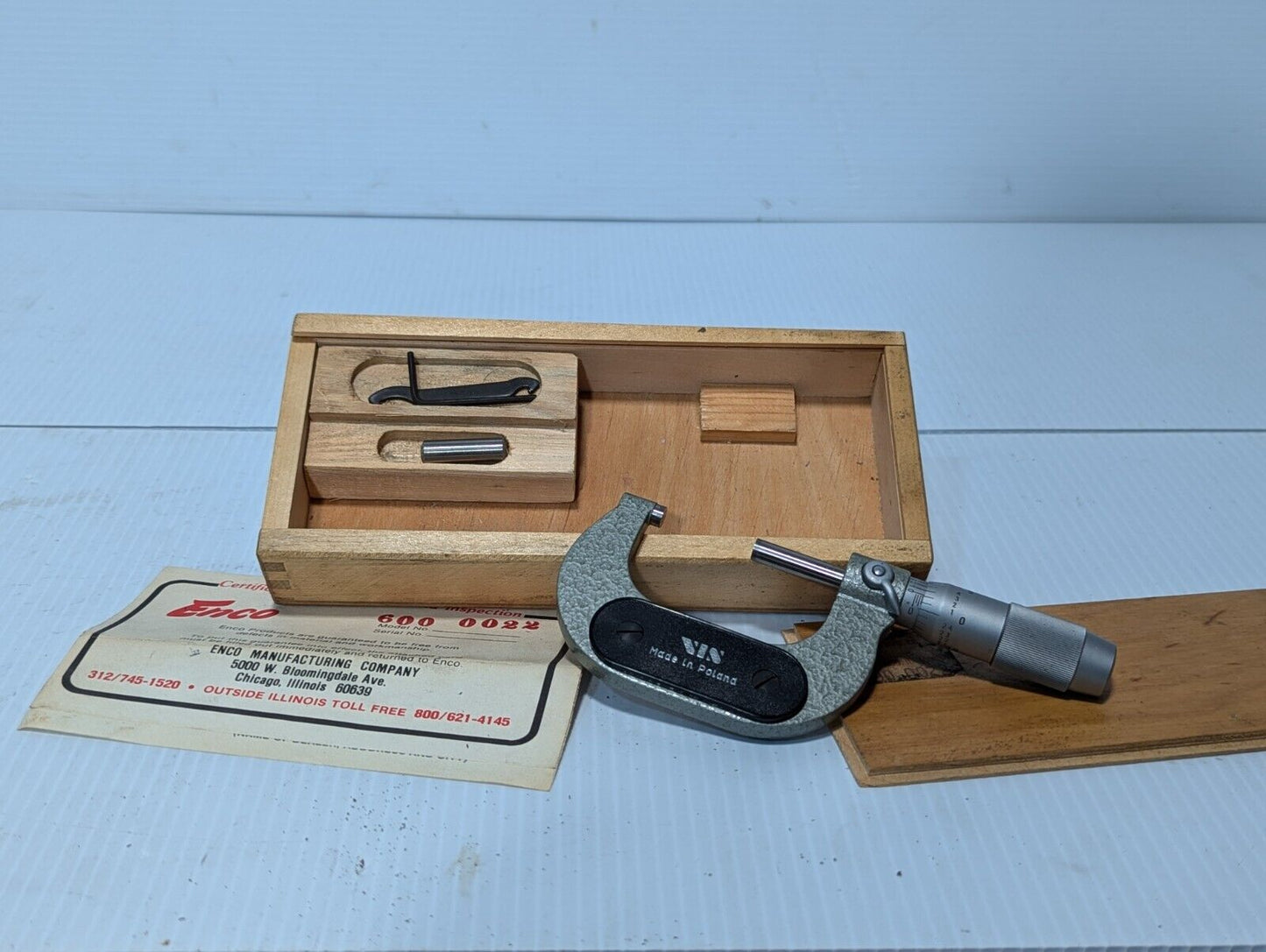 VIS 600-0022 1-2" outside micrometer, 0.0001 inch with case - Free Shipping