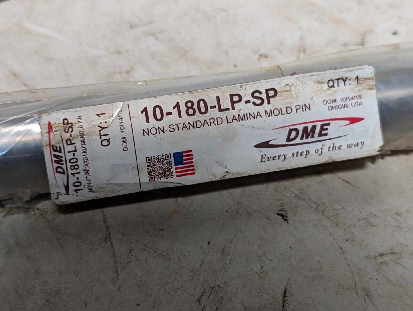 Lot of 2 DME 10-180-LP-SP non-standard lamina mold pins
