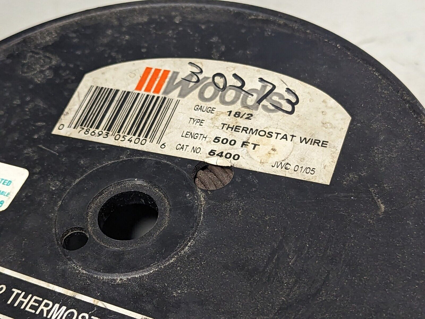 Woods 18/2 thermostat wire, brown, CL2, originally 500 ft, now about 100 ft