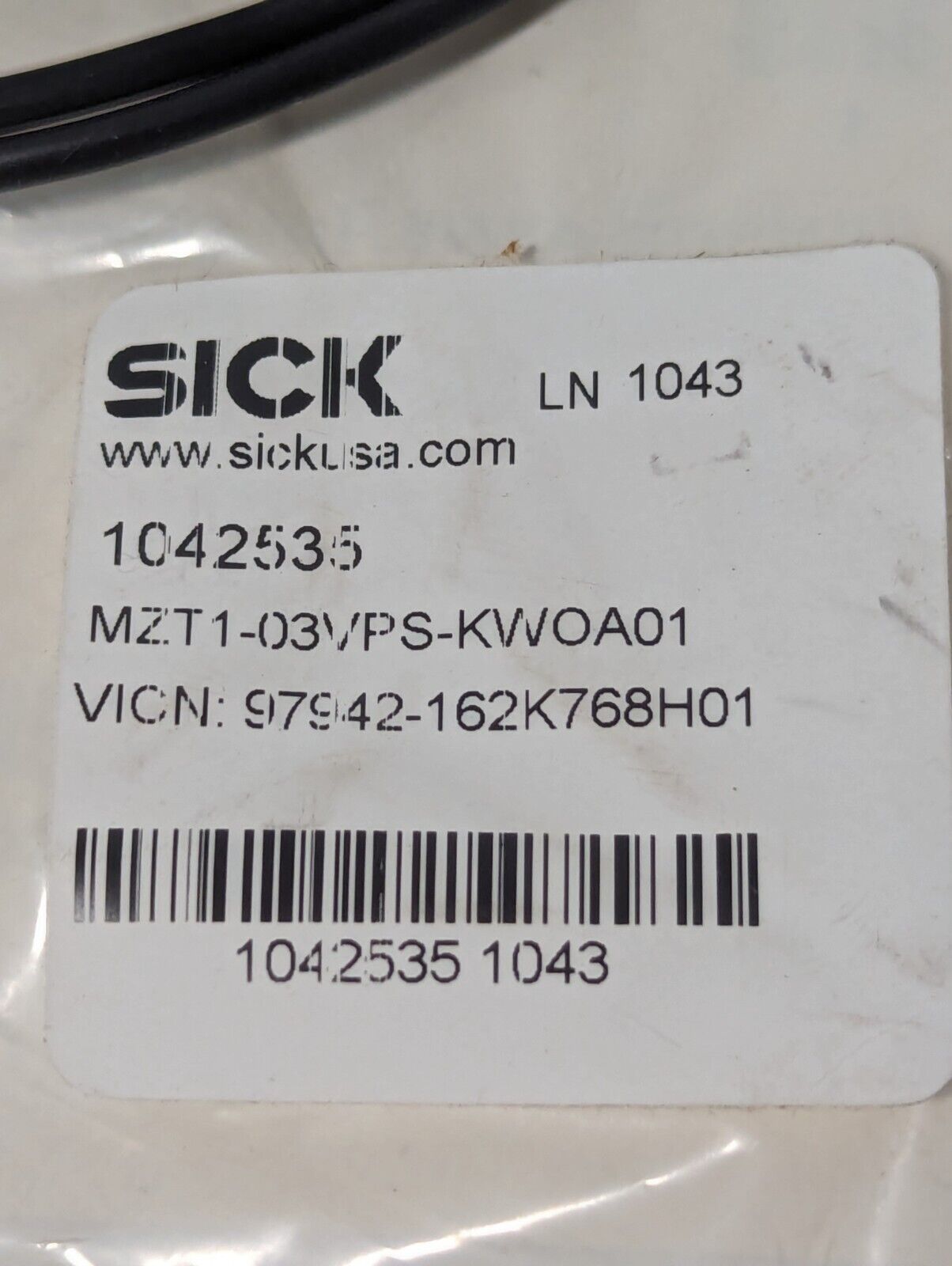 Sick MZT1-03VPS-KWO A01 Up Down Double Sensor Assembly, 162K768H01 - Free Ship