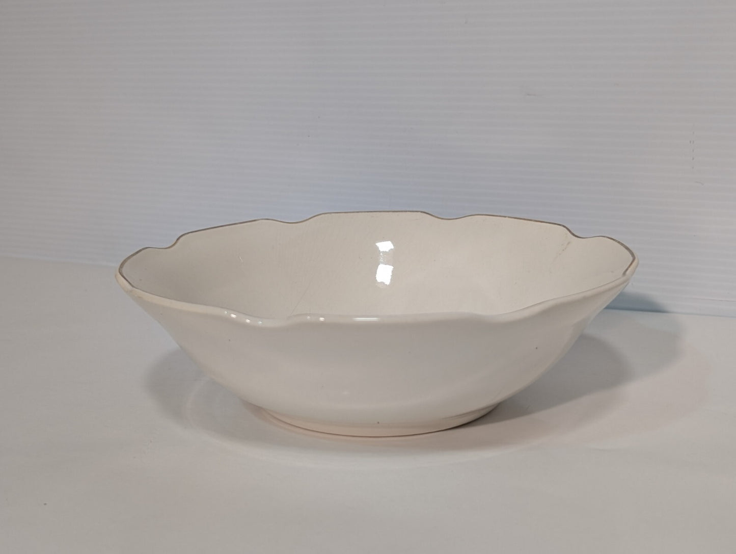 Vintage Sabin Cathy Rose Serving Bowl Pink Rose Floral Bouquet Gold Trim 8 1/2"