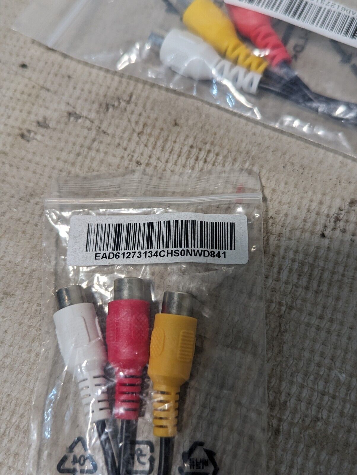 Lot of 5 LG EAD61273134 Composite Audio \ Video to RCA 3.5mm Cable Adapters