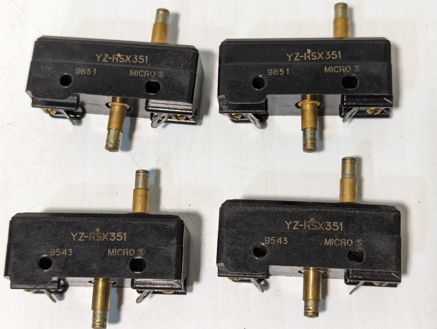 Lot of 4 Honeywell Micro Switch Plunger Action Switch YZ-RSX351- Free Shipping