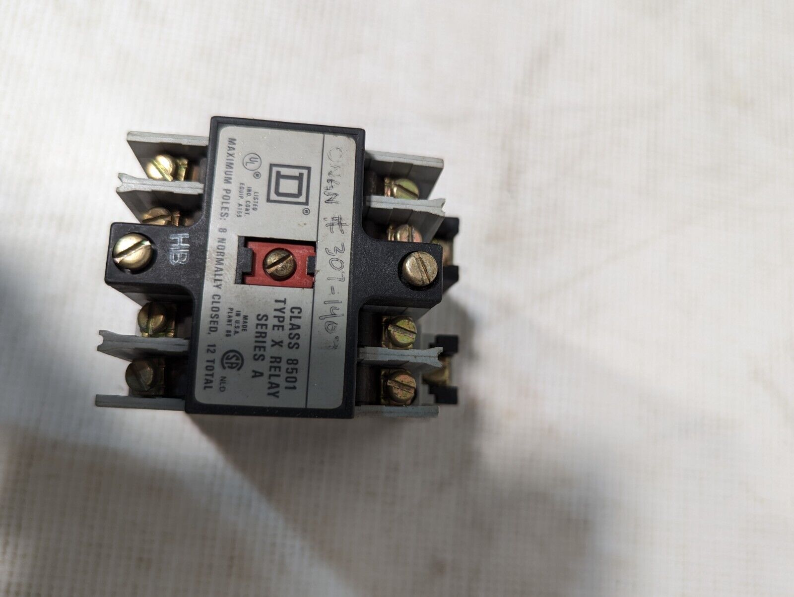 Square D 8501-XO Type X Relay Series A, 12-Pole Total