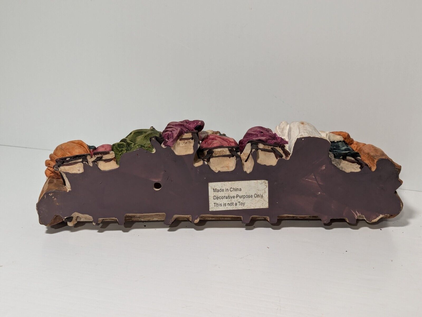 The Last Supper Jesus & Disciples Sculpture Christian Decor 14.5" L, 5" H, 4" W