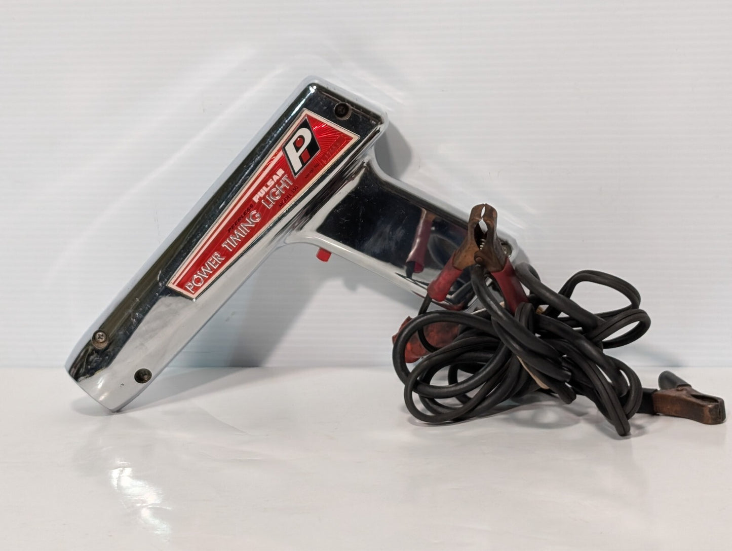 Vintage Chrome Peerless Pulsar Model 150 Power Timing Light Tool Gun