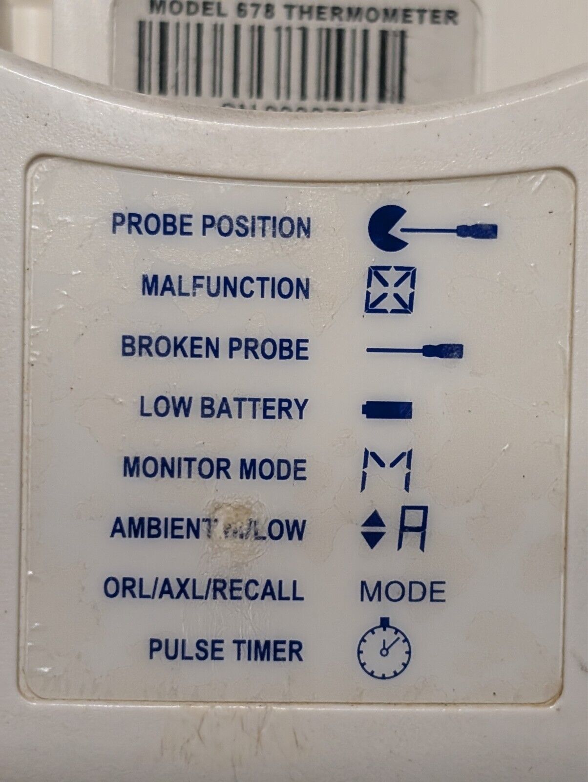 Welch Allyn 678 Electronic Thermometer W/ Probe