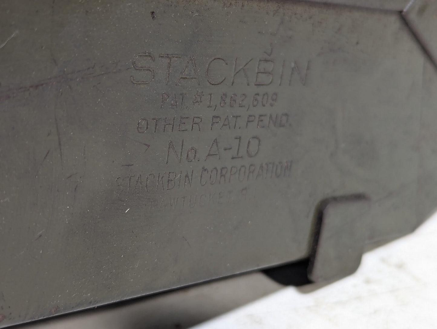 Vintage Lot of 7 Stackbin No. A-10 Stackable Industrial Storage Bins