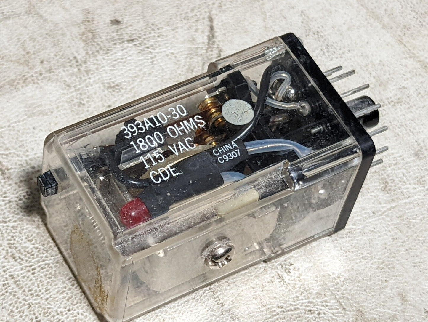 Lot of 12 GE 393A10-30 relays, 1800 ohms, 115VAC
