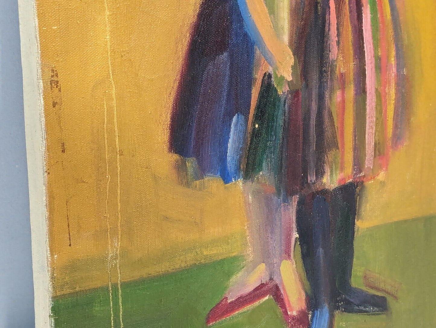 Original oil painting, two women, 20 x 12 inches, unsigned