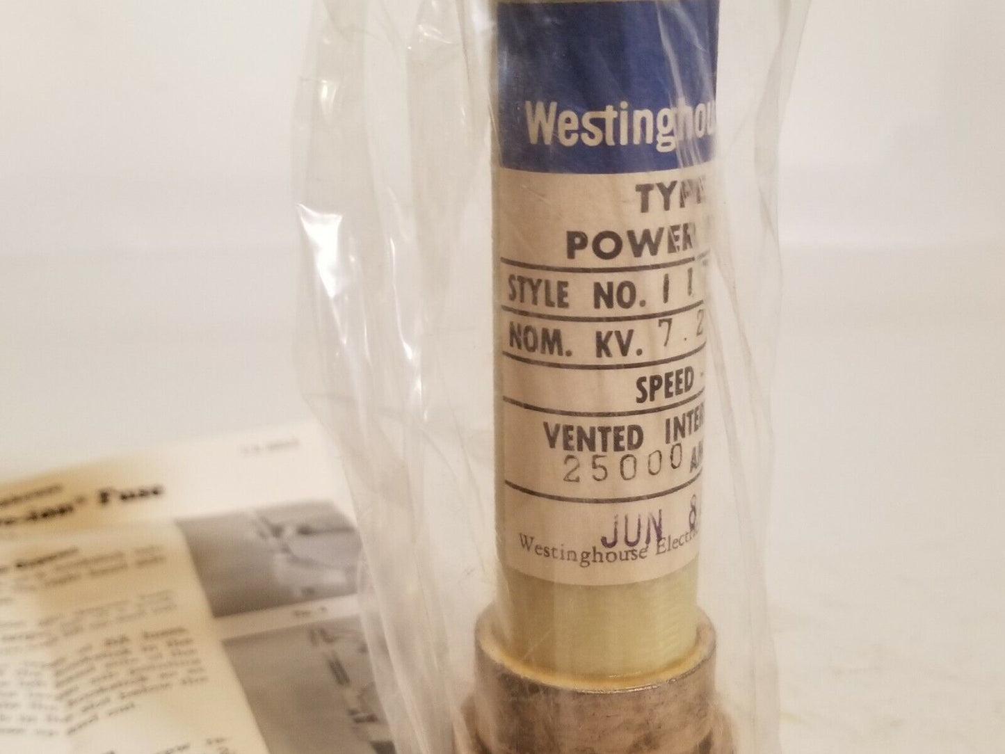 Westinghouse BA-200 117D123A10 50E Boric Acid Power Fuse Refill, New OldStock