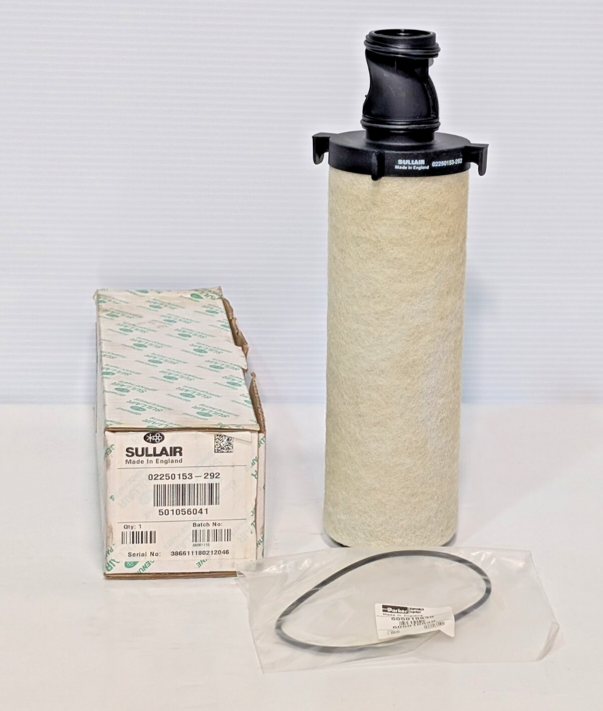 Sullair 02250153-292 Replacement Filter Element w/ Parker 605010830 O-Ring Seal
