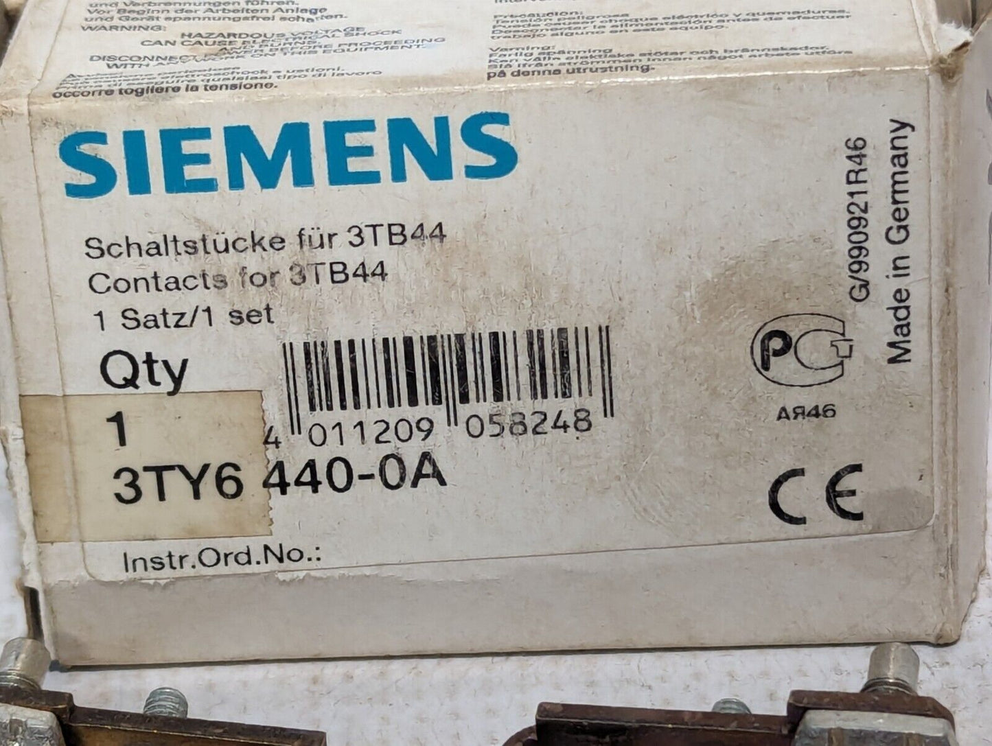 Siemens 3TY6 440-0A Contact Kit - Free Shipping