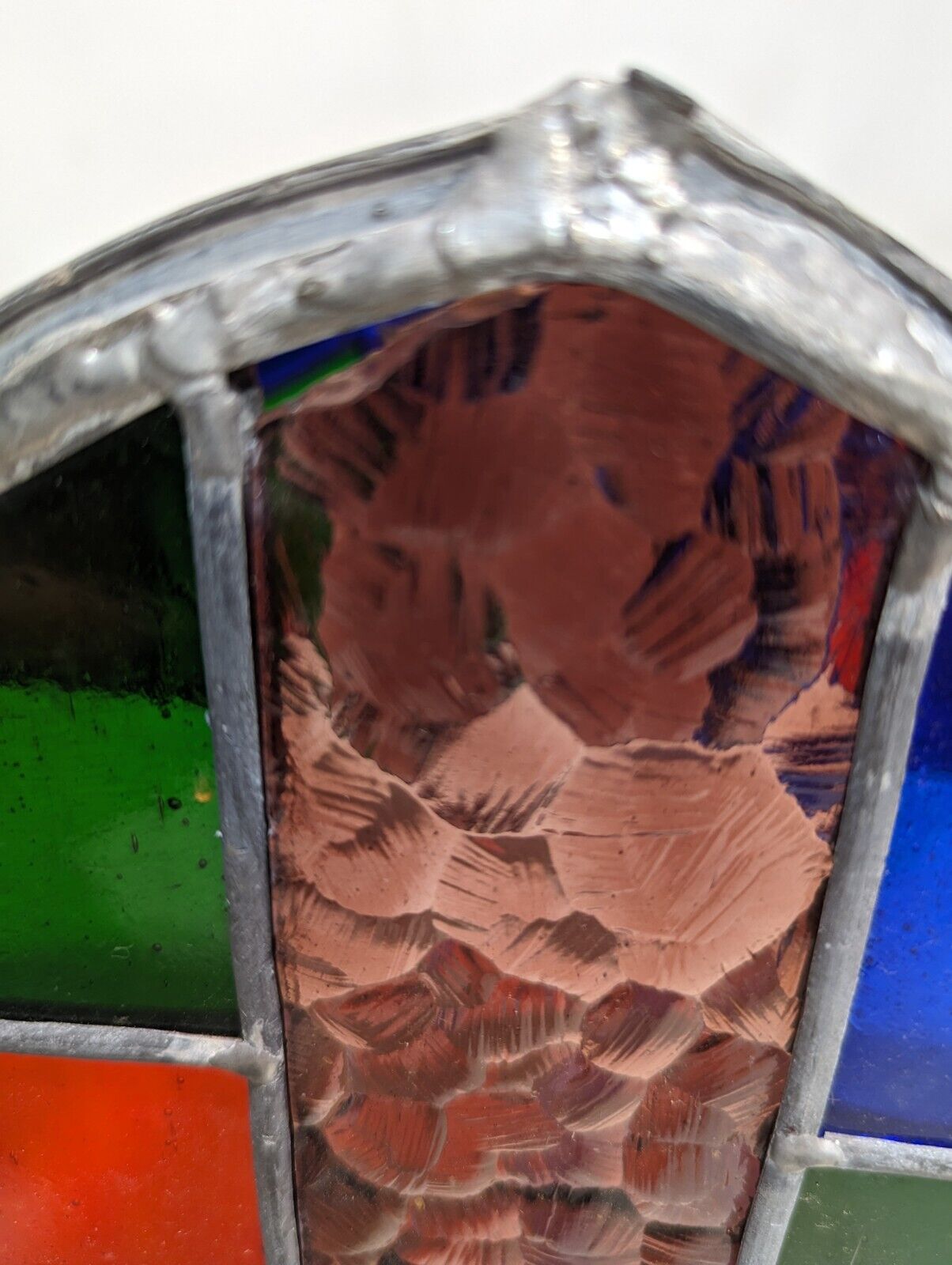 Stained Glass Manger \ Building  12"h x 9"w x 4"d  Unique Handmade Item