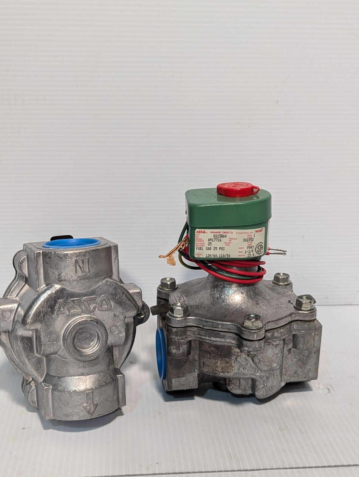 USED Asco 8215B60 Solenoid Valve (RIGHT in photo)- Free Shipping