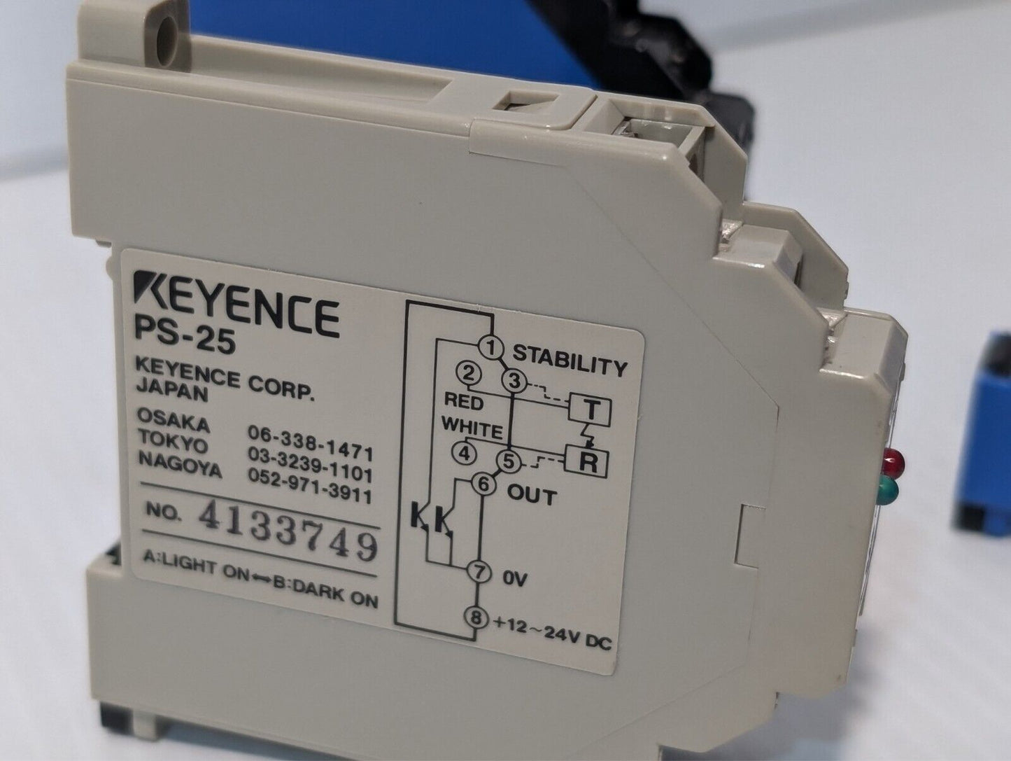 (1) KEYENCE Ps-25 Photoelectric Sensor Amplifier PS25 12-24 VDC-Free Ship+Return
