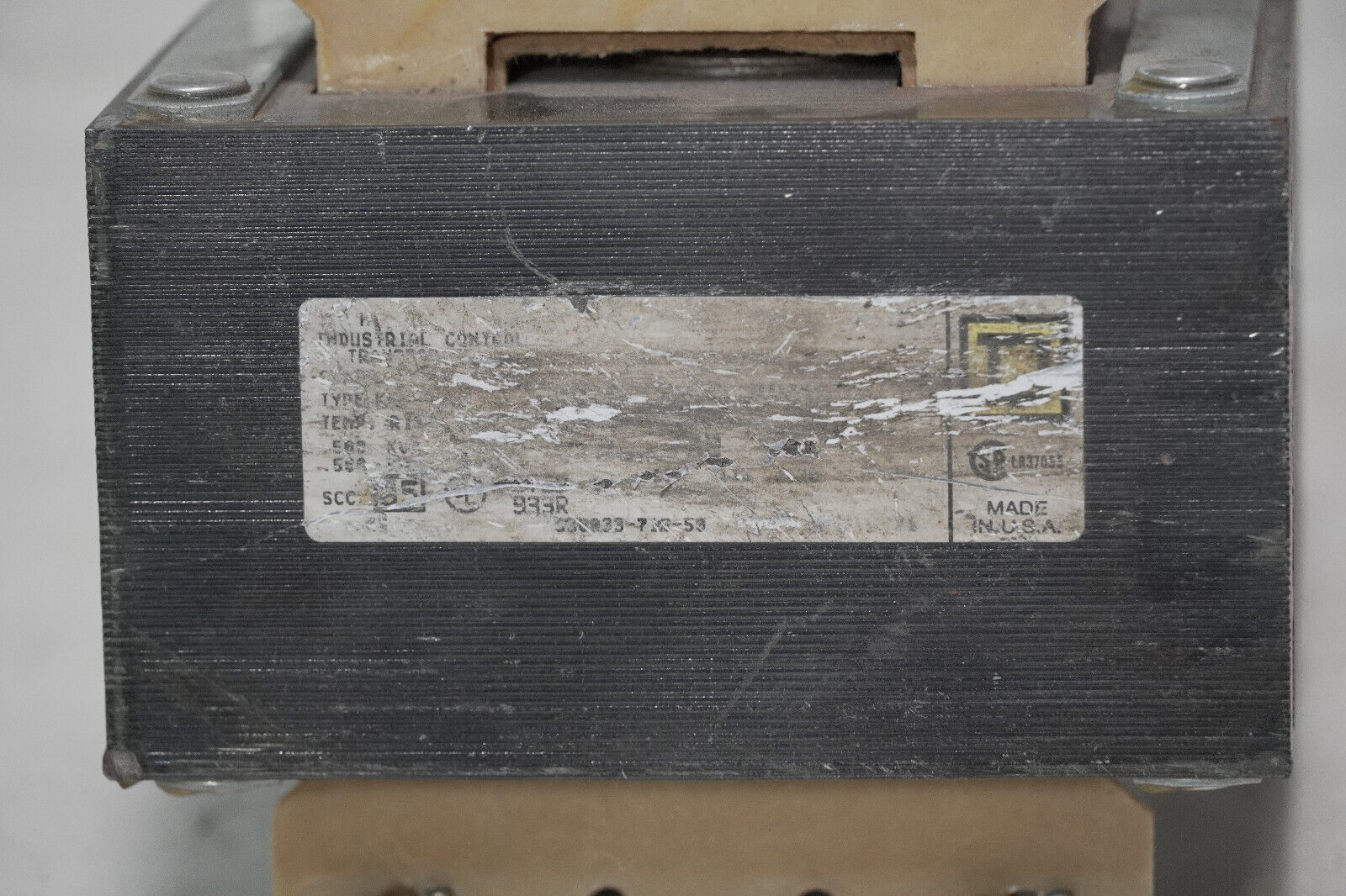 Square D Industrial Control Transformer, unable to read model number, voltages