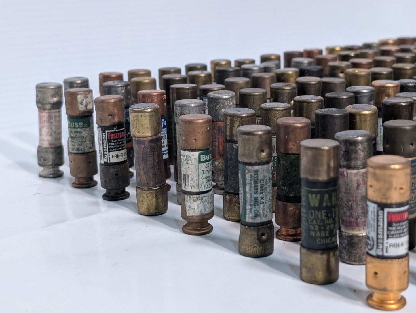 155 Assorted Fuses, Various Brands and Amps, Includes 5 FRN-R-5