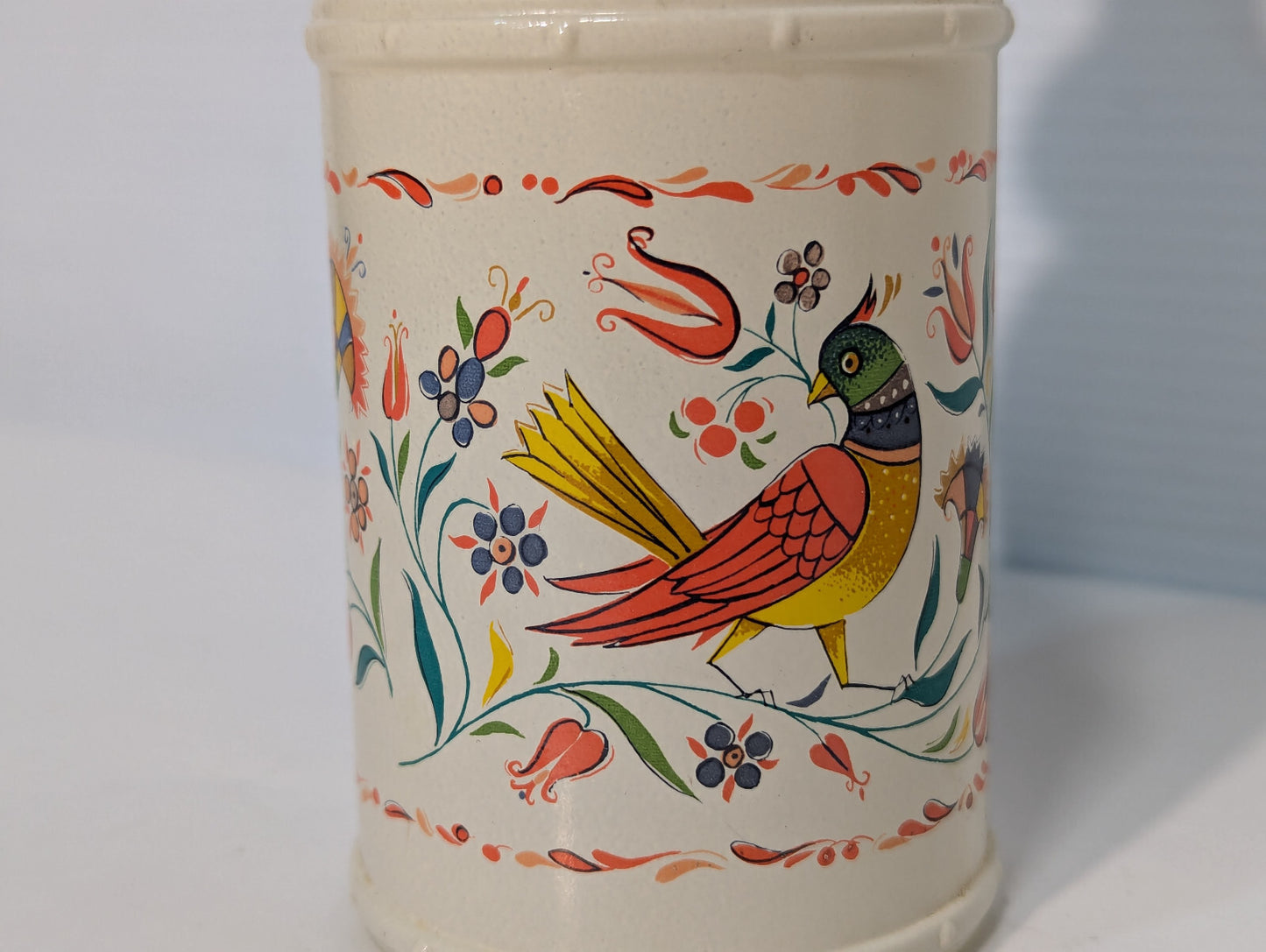 Vintage 1970s Avon Country Bird Glass 10oz Lotion Pump Dispenser Made in USA