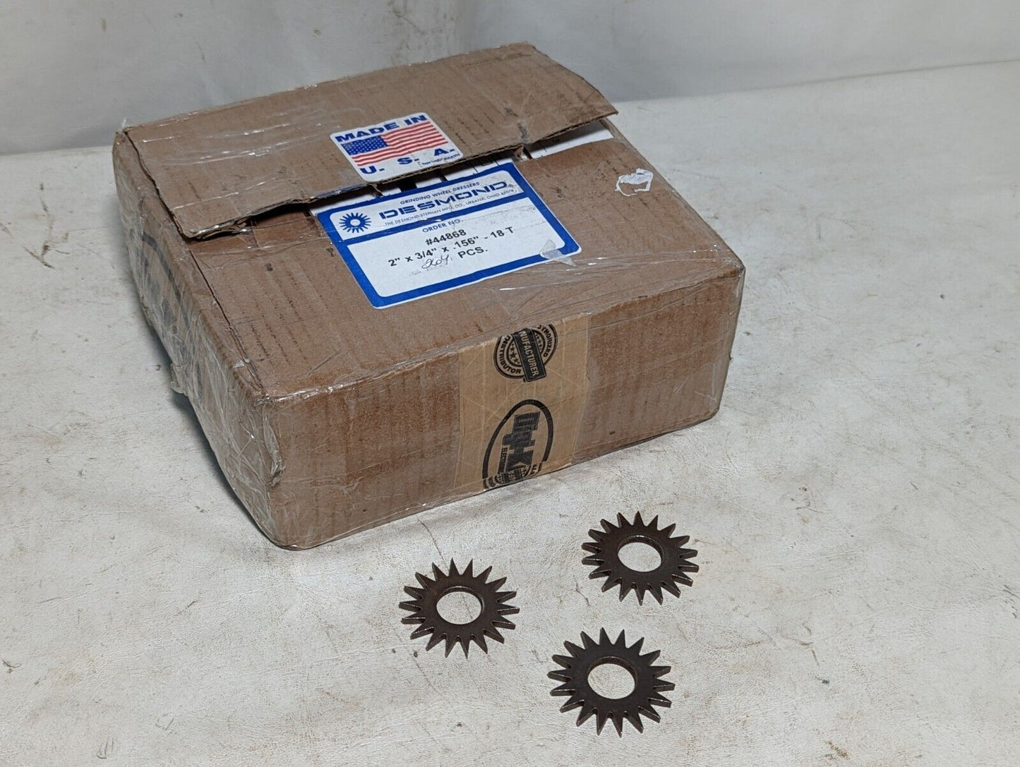 Box of 264 Desmond 2 x 3/4 x .156 - 18T grinding wheel dressers
