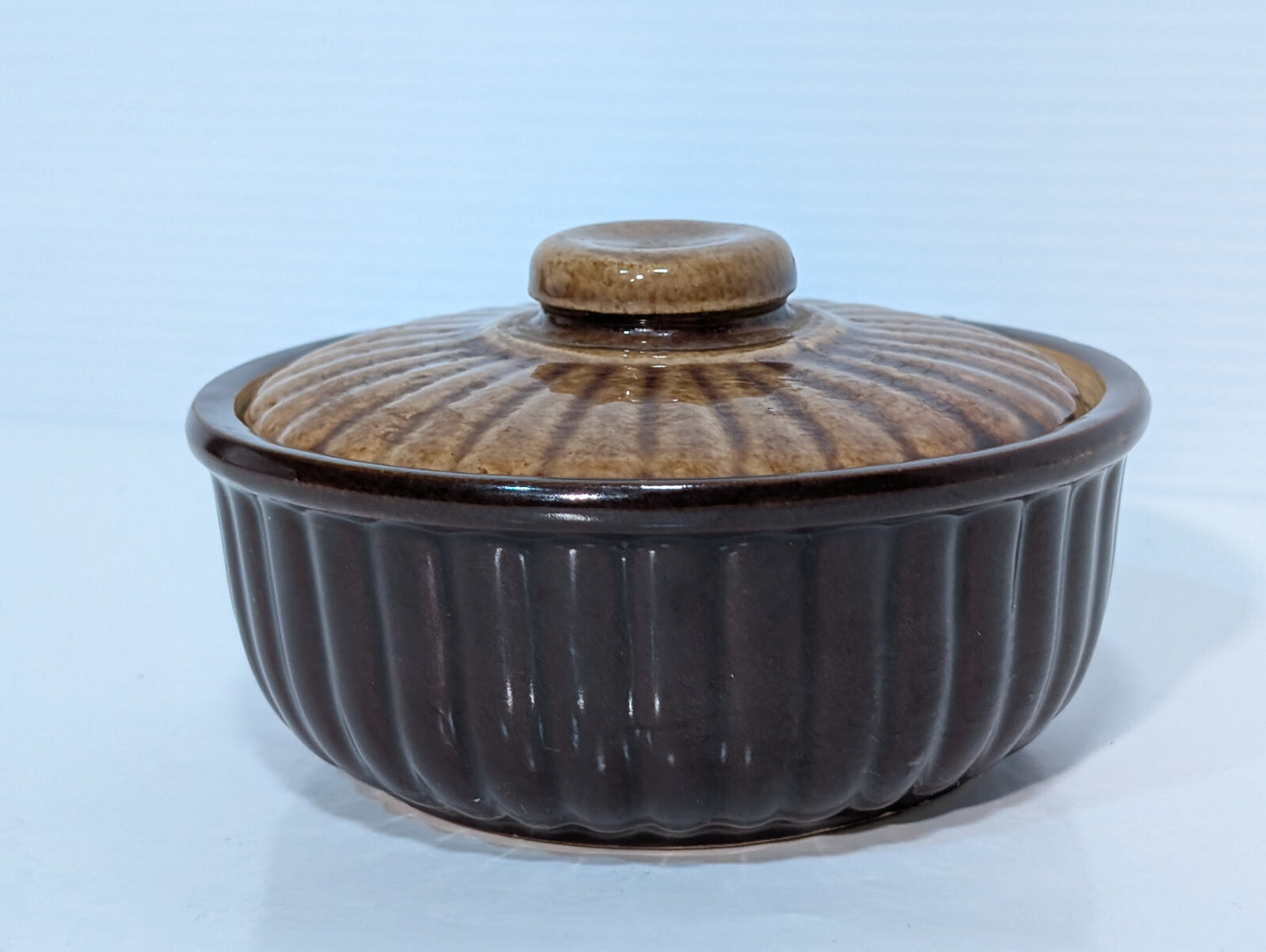 Vintage Stonewear Pottery Nut Candy Snack Serving Dish Earth Tone Made in USA