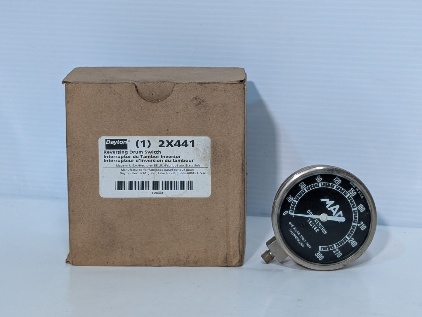 Used Mac Tools 22572-1 Compression Tester Meter Gauge 0-300 PSI Max