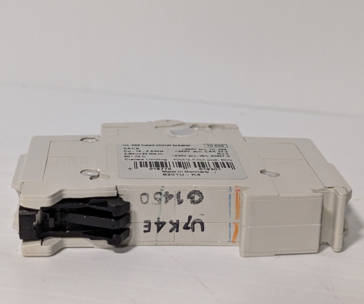 ABB S201U-K4 Circuit Breaker, 4A, 1 Pole, Made in Germany, 50/60 Hz, E212323