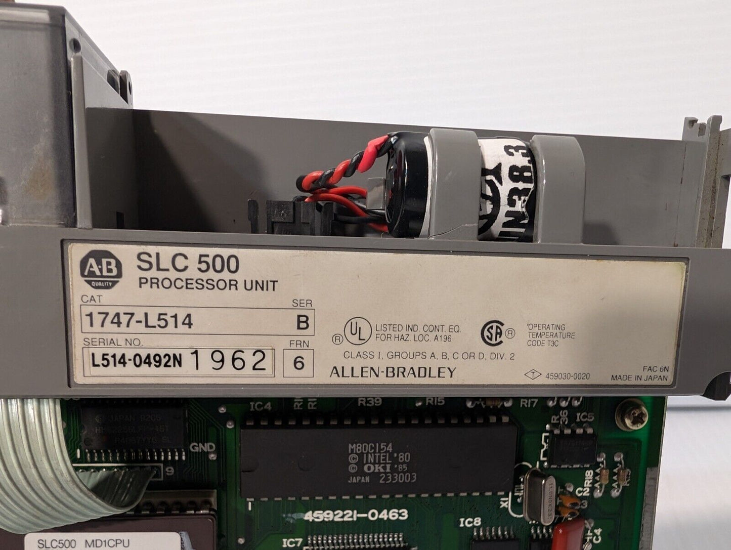 Allen Bradley 1747-L514 CPU Processor Unit, Series B, SLC 5/05, 4K - Free Ship