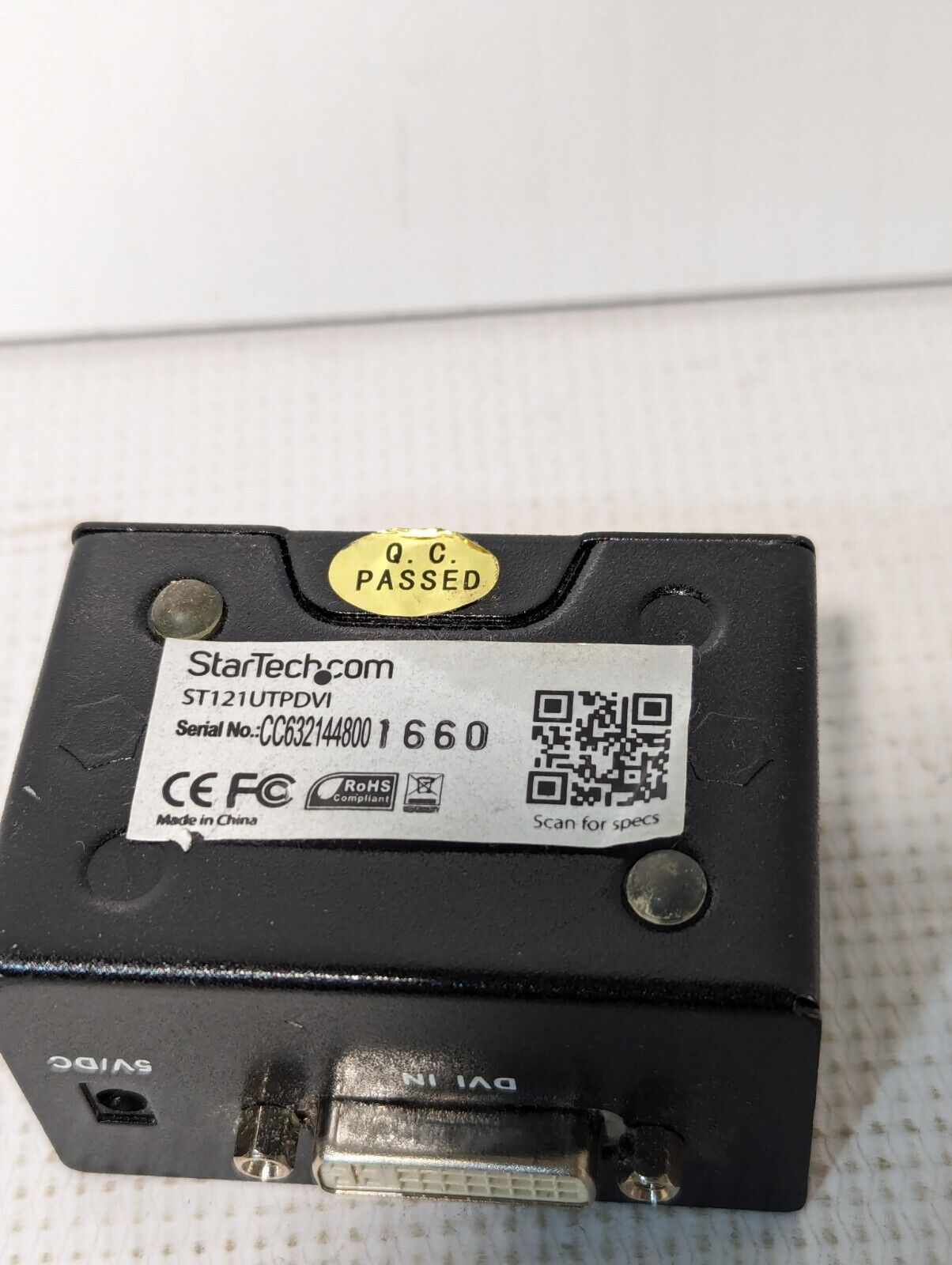 StarTech ST121UTPDVI DVI Video Extender over Cat, no power adapter - Free Ship