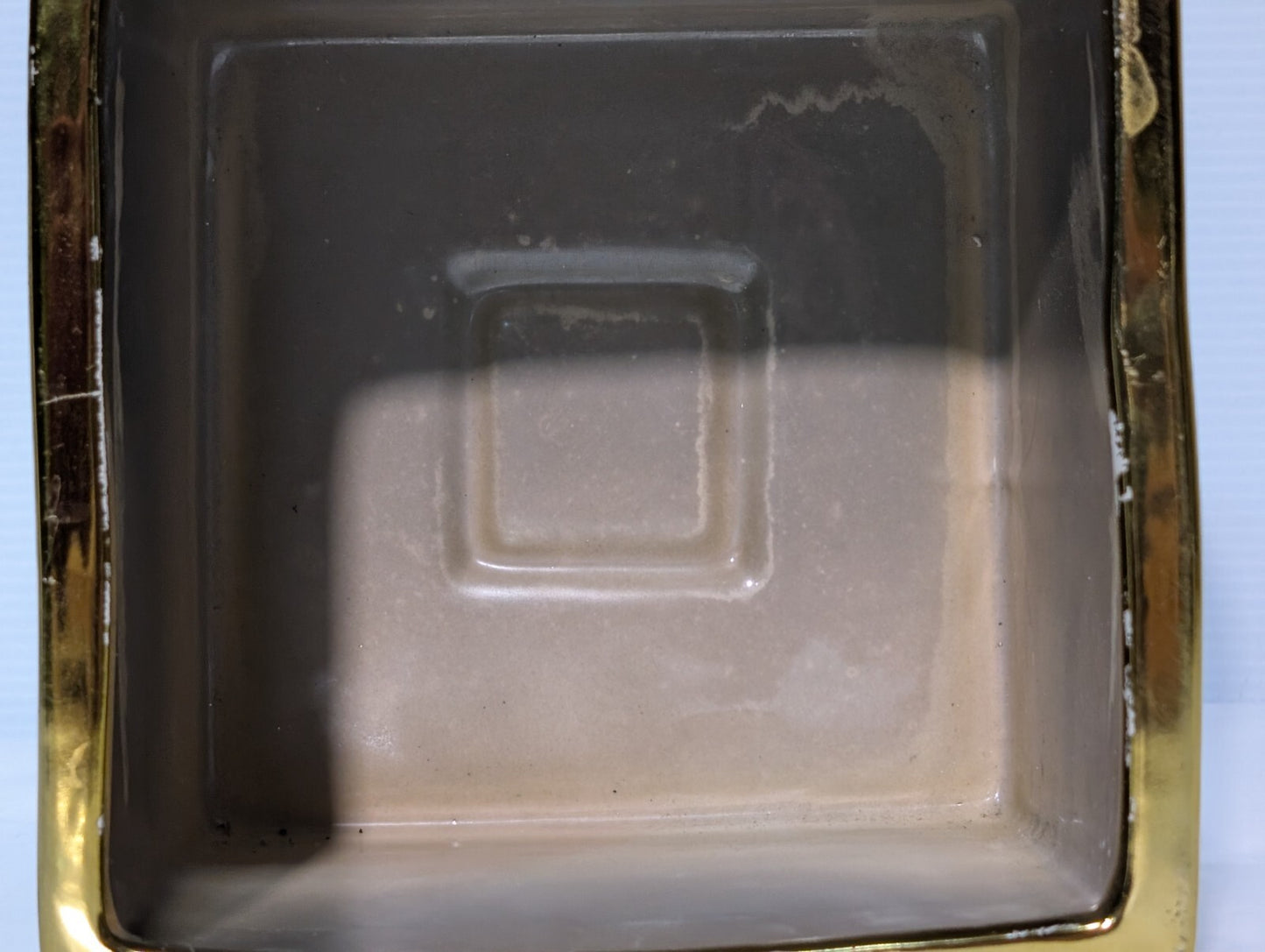 UCI Handcrafted Square Planter, Gold, 7.5" Wide x 7.5" Deep x 6.5" Tall