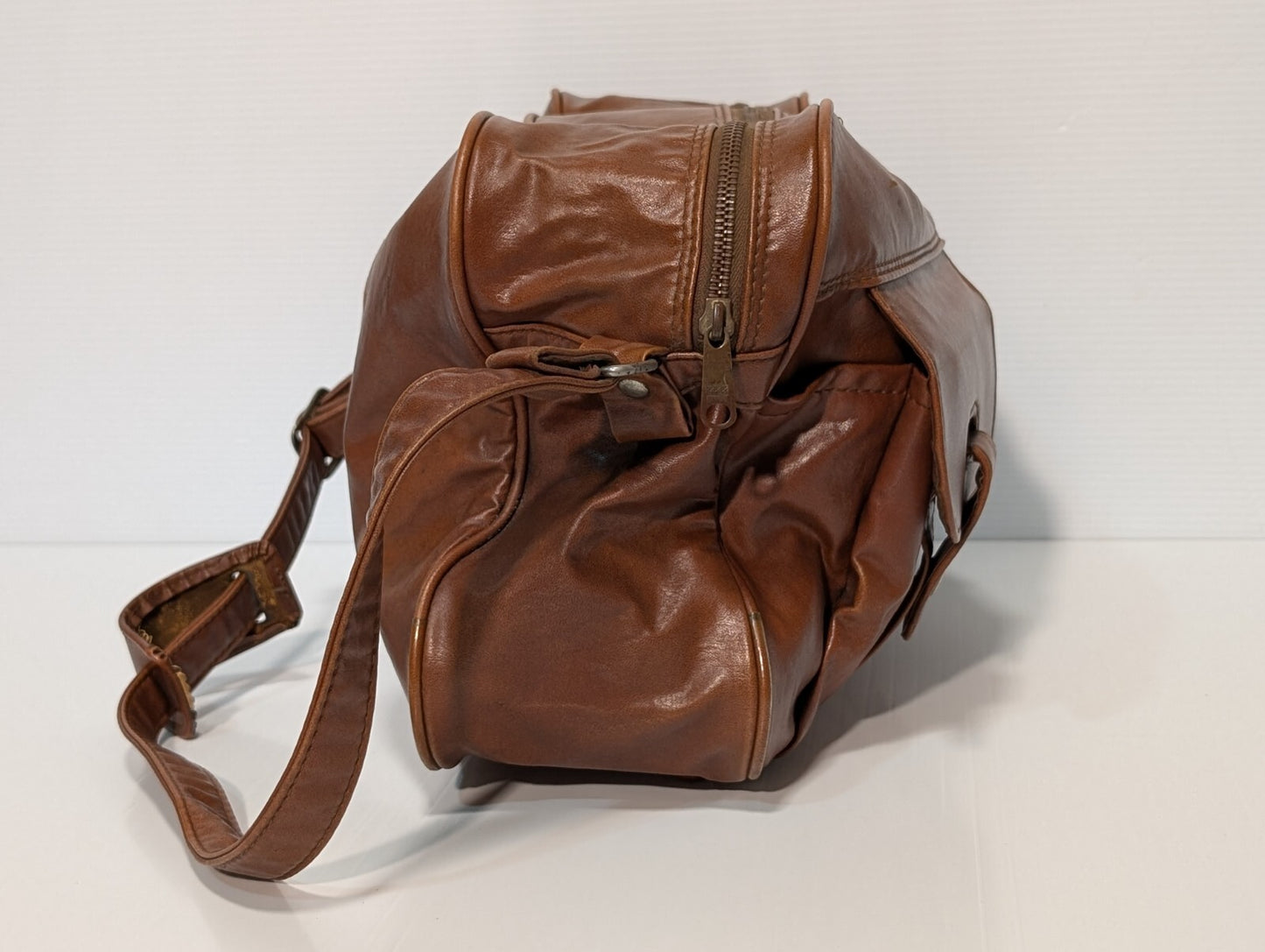 Vintage Samsonite Brown Shoulder Bag, Carry-On Luggage, 1970's