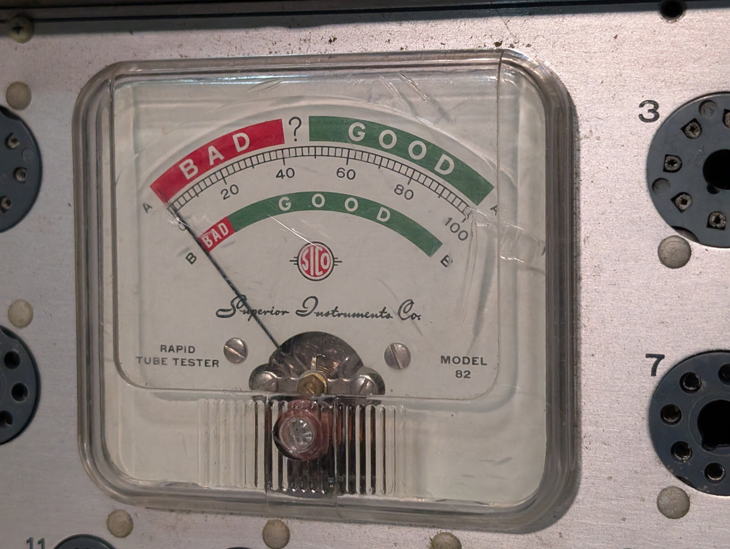 Superior Instruments Co. Model 82A Vintage Rapid Tube Tester, Case, Manuals