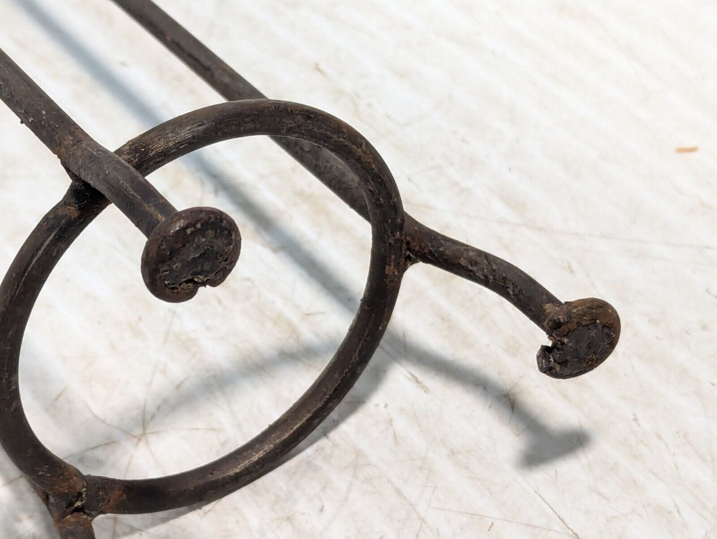 2 Antique Wrought Iron Pottery Stands, One 13" and One 6" Tall - Free Shipping
