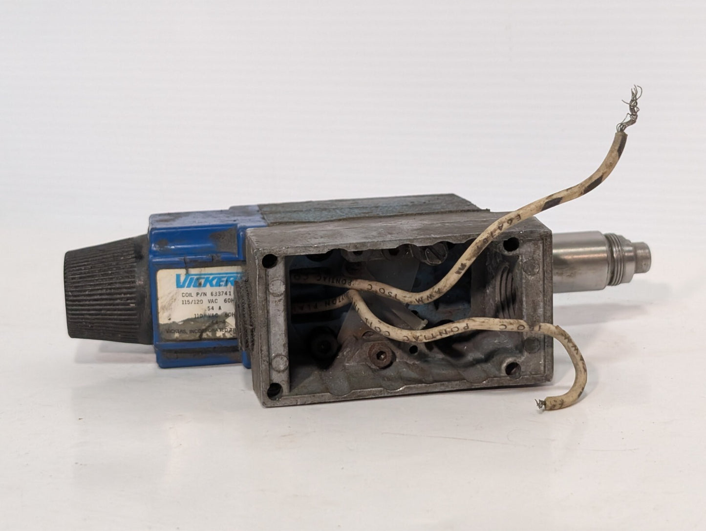 Vickers 633741 Solenoid Valve Coil on (Unidentifiable) Solenoid Valve