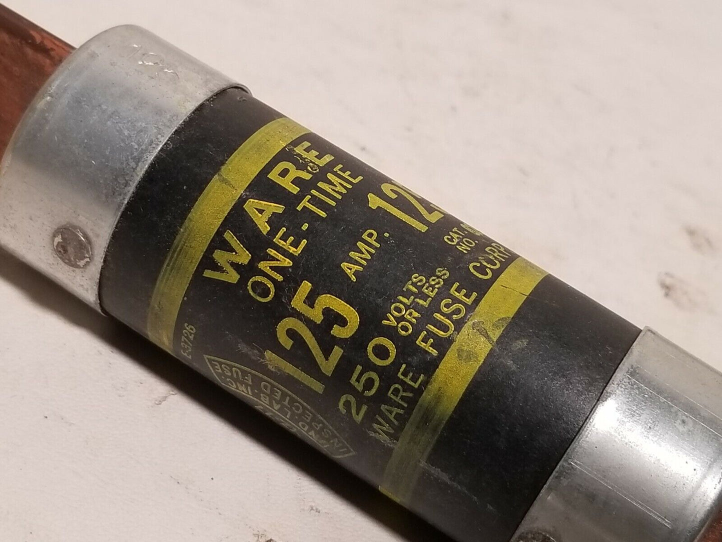 WARE One Time Fuse 62-125 125A 250V