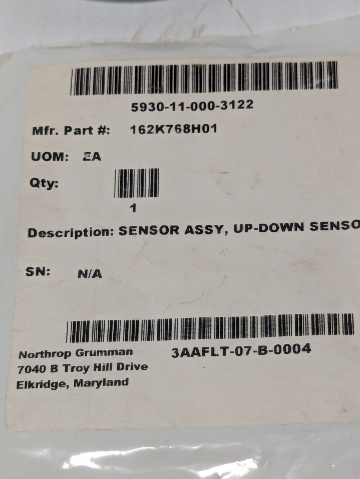 Sick MZT1-03VPS-KWO A01 Up Down Double Sensor Assembly, 162K768H01 - Free Ship