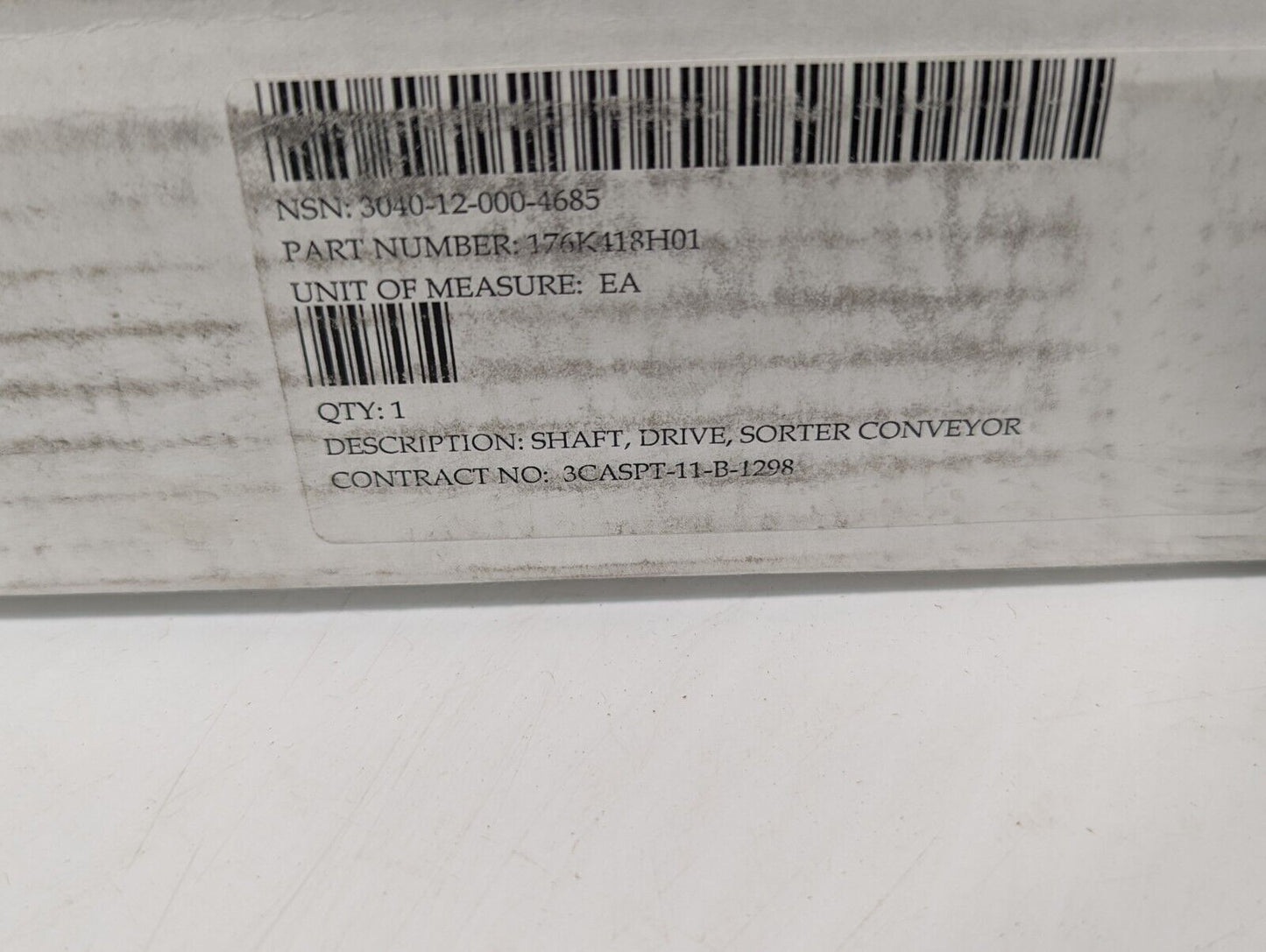 3040-12-000-4685 176K418H Sorter Conveyor Drive Shaft - Free Shipping