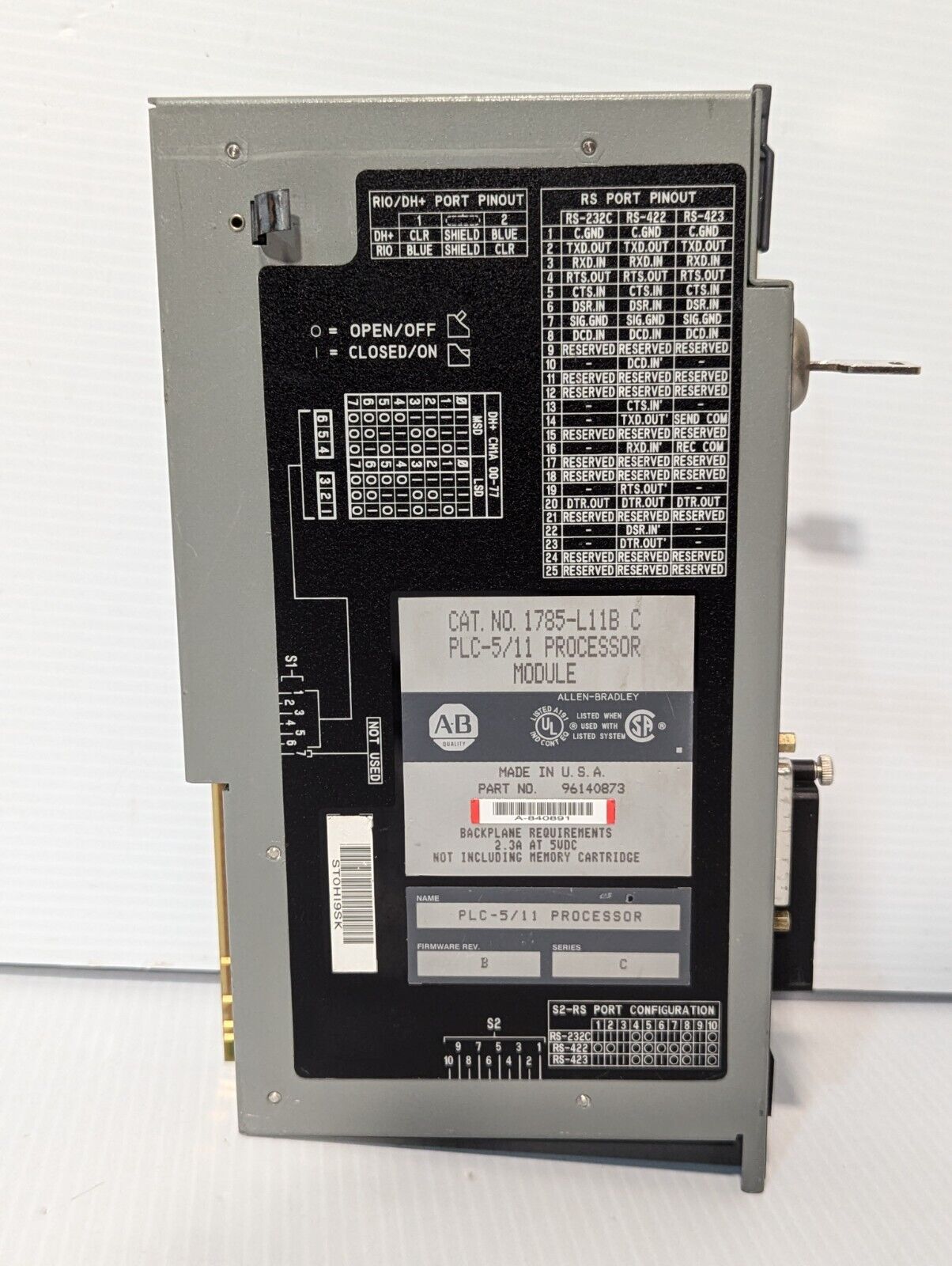 Allen Bradley 1785-L11B C PLC-5/11 Processor C Module - Free Shipping+Returns