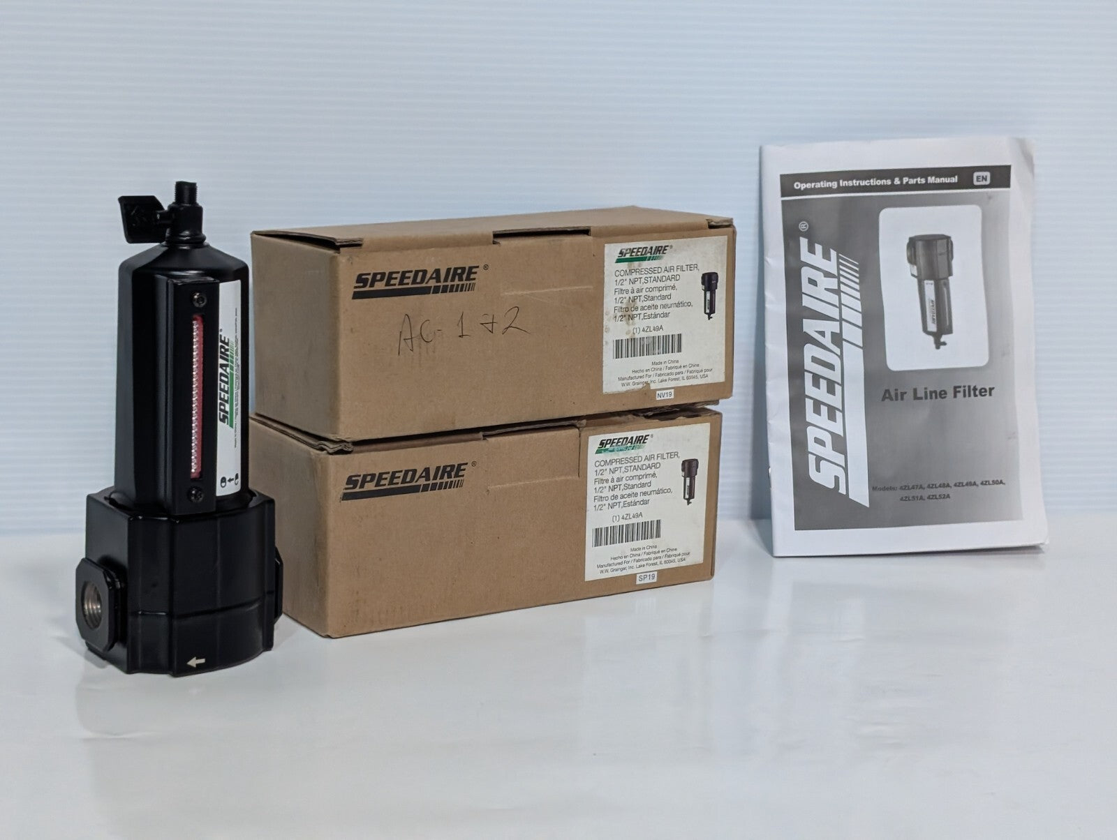 Speedaire 4ZL49A Compressed Air Filter 1/2" NPT, Standard, New in Box