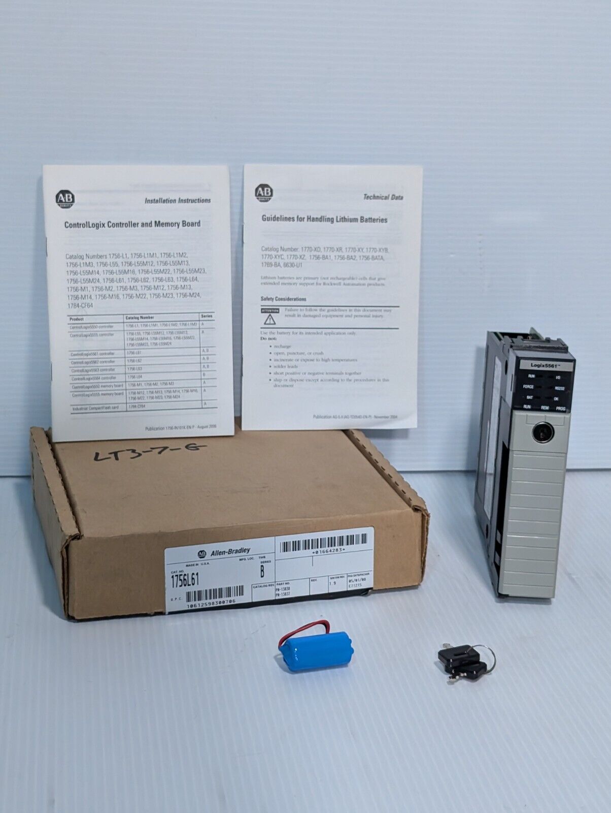 Allen Bradley 1756-L61 ControlLogix 5561 Processor Module w\ 2MB Memory, Ser B