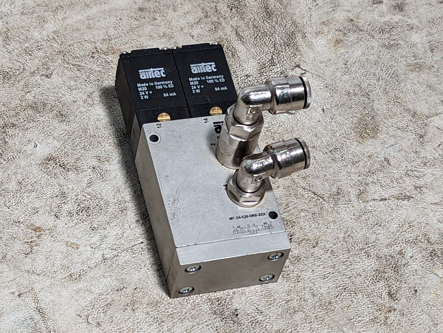 AirTec M20 MF-24-530-HNX-XXX Solenoid Valve, 24V, 2W, 84mA