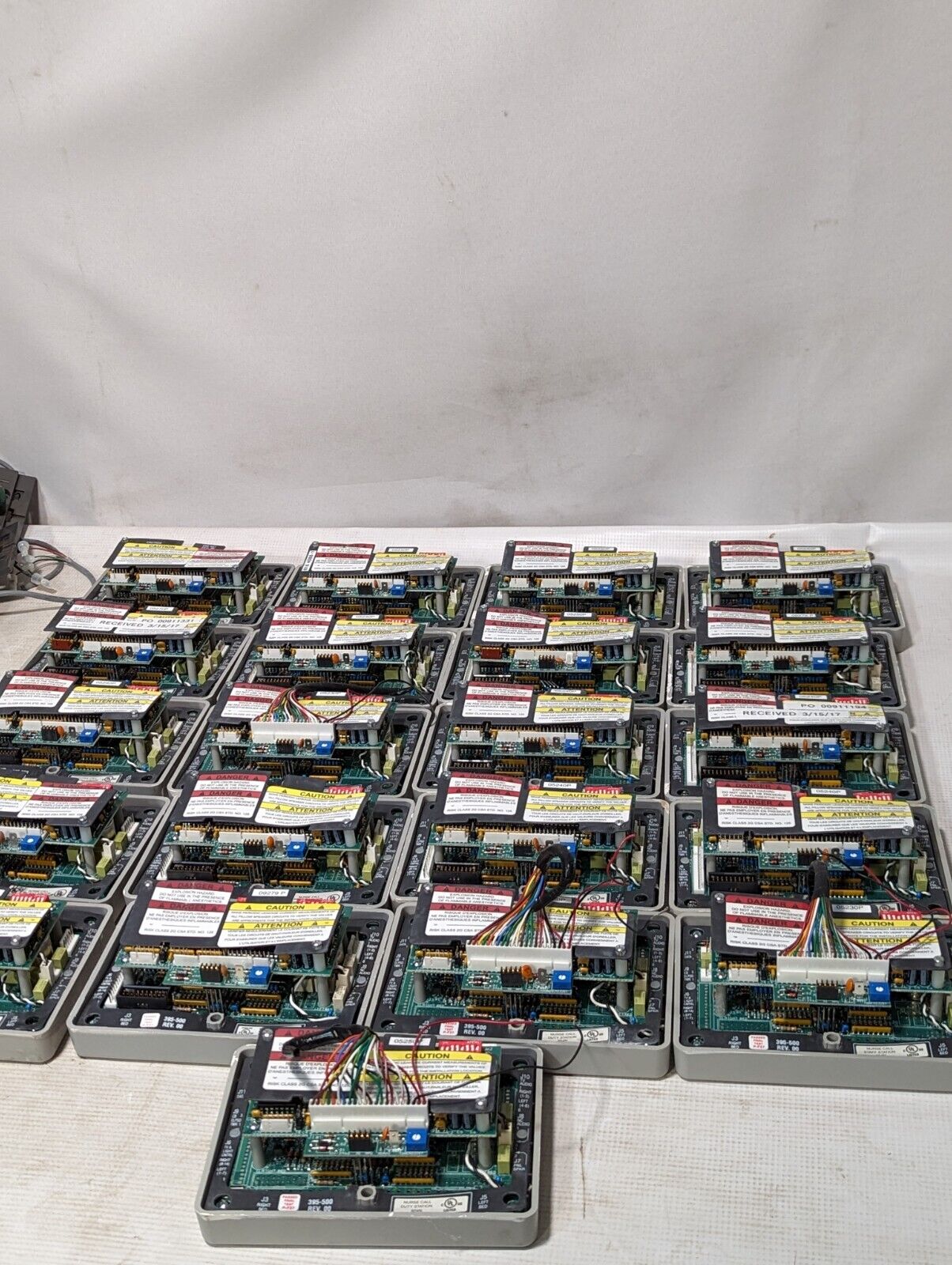 Lot of assorted Dukane nurse call station components: 4A2481B, 18B424, 9B2105
