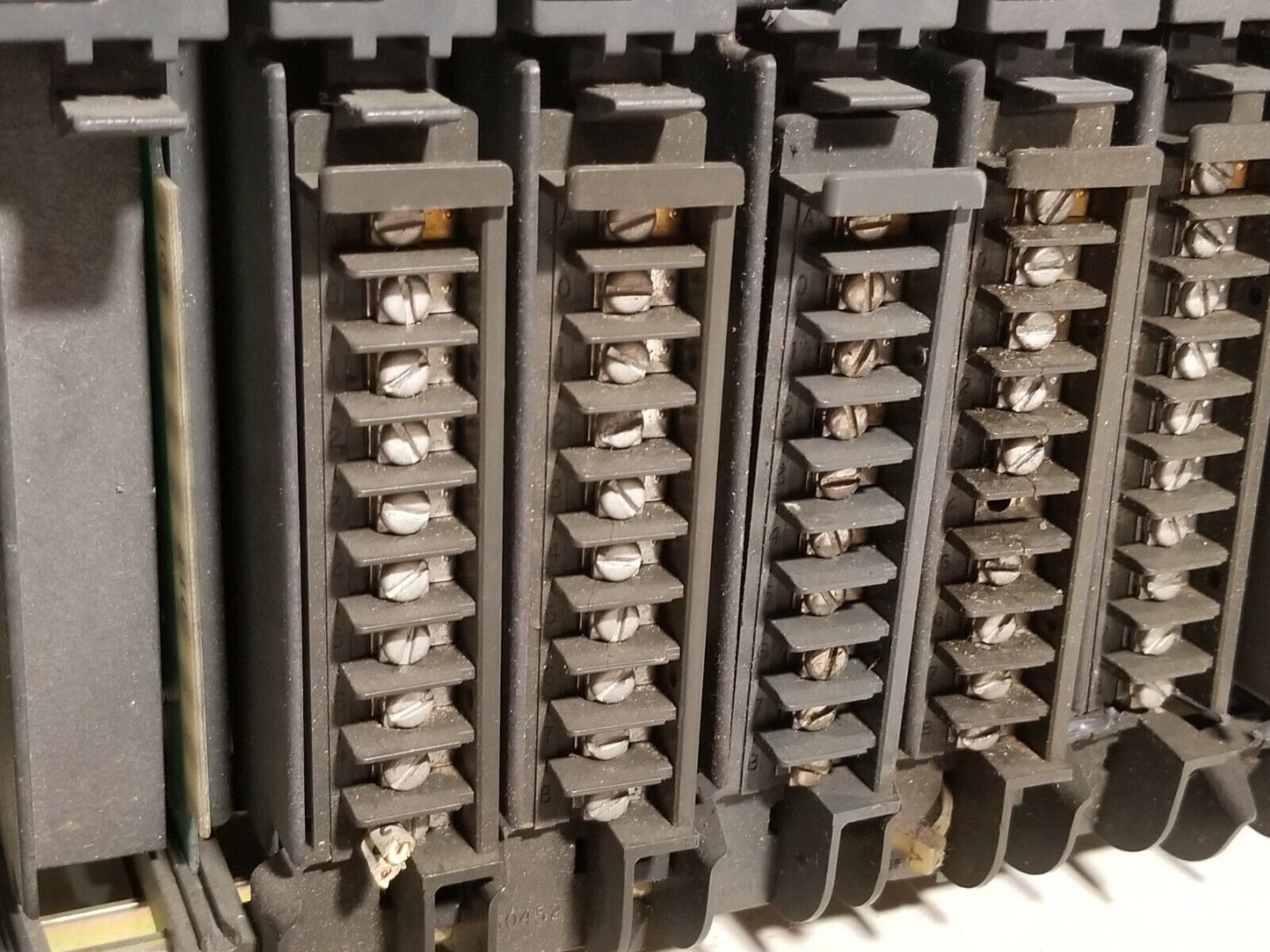 Allen Bradley 8 slot I/O PLC chassis, cat. no. 1771-A2B, with 8 cards, 120V