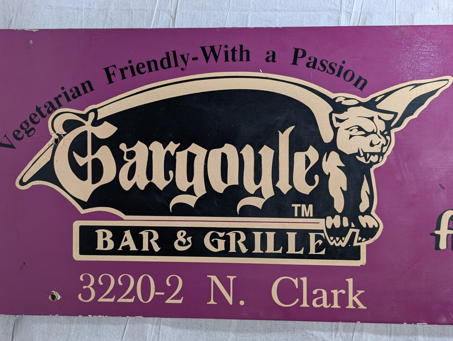 Vin Gargoyle Bar + Grill, Ed's Original Cave Creek Chili Beer Sign Alley Chicago