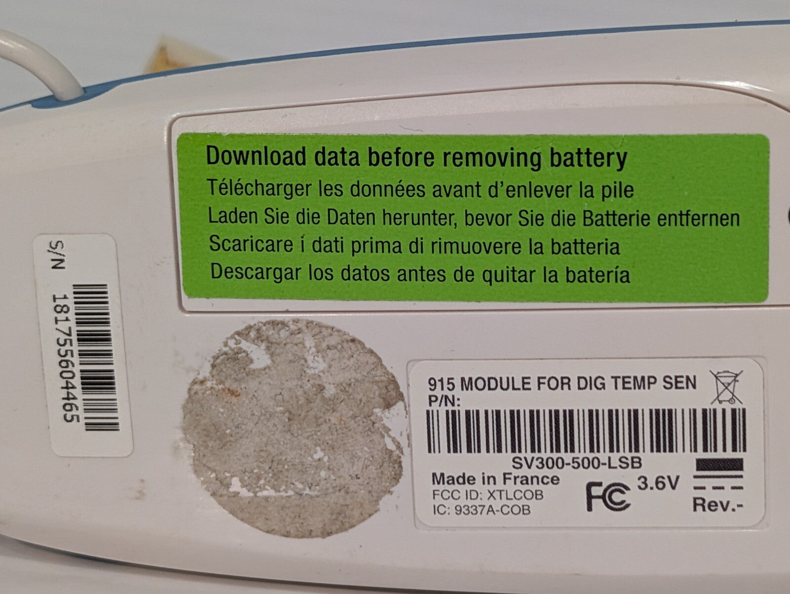 Thermo Scientific SV300-500-LSB Smart-Vue 915 Module For Dig Temp Sen