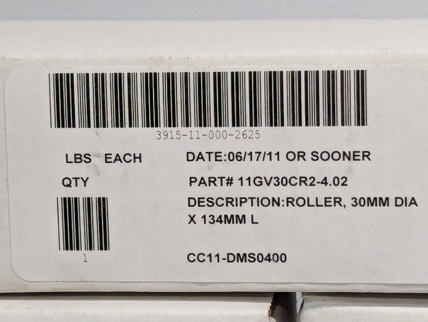 Interroll Roller Hex 30mm X 134mm or 4” 11GV30CR2-4.02 - Free Shipping